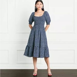 Hill House Home Louisa Crepe Dress in Posy XS